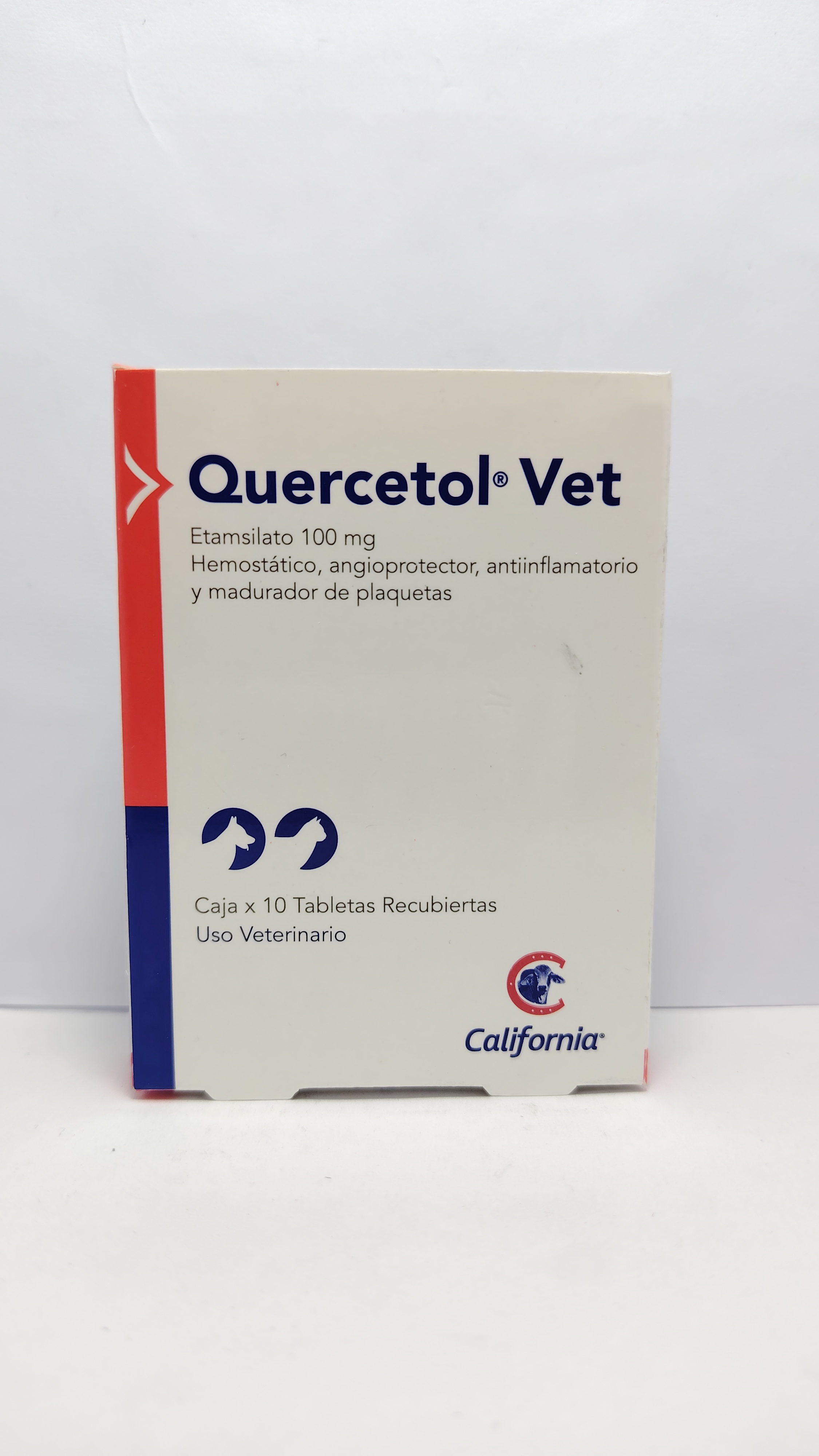 QUERCETOL-VET 10 TABLETAS RECUBIERTAS 100 MG