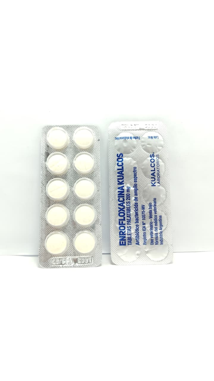 ENROFLOXACINA KUALCOS TABLETAS PALATABLES 200 MG