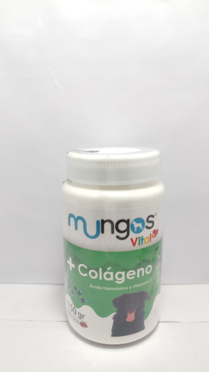COLÁGENO Y ÁCIDO HIALURÓNICO PARA PERROS – MUNGOS VITAL COLÁGENO 150 GRAMOS