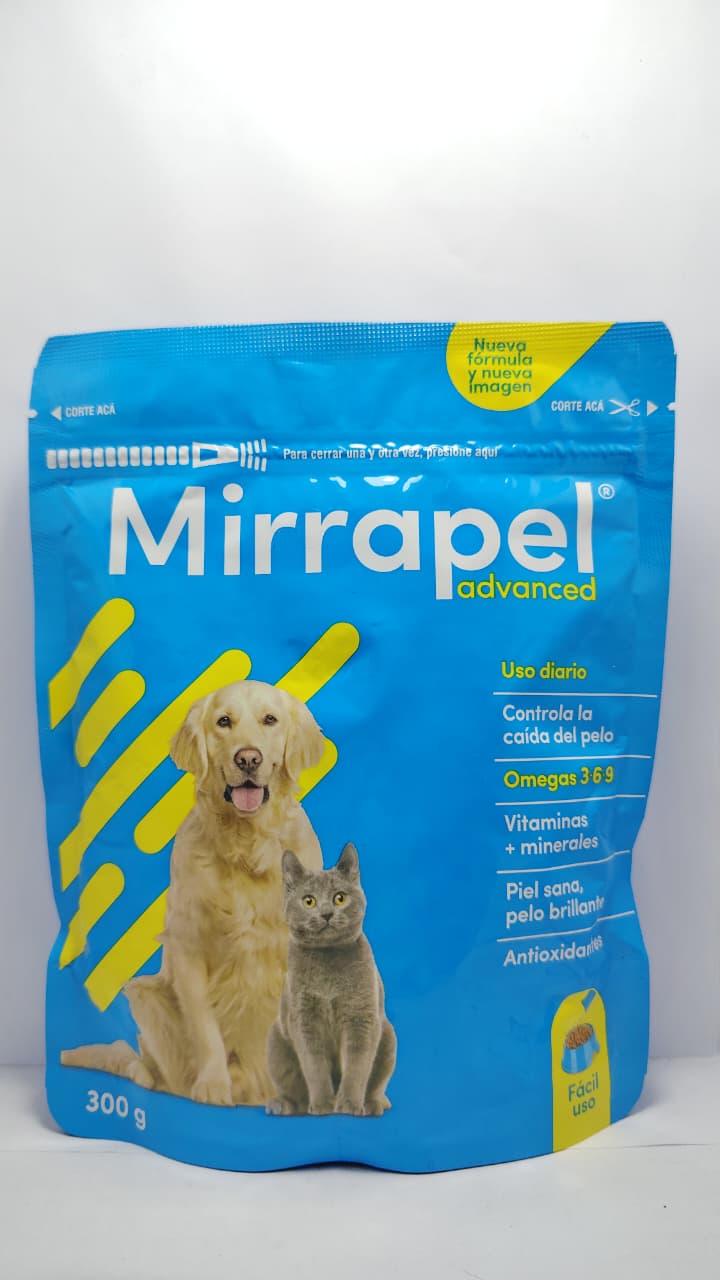 MIRRAPEL SUPLEMENTO NUTRICIONAL PARA PERROS Y GATOS POLVO 300G