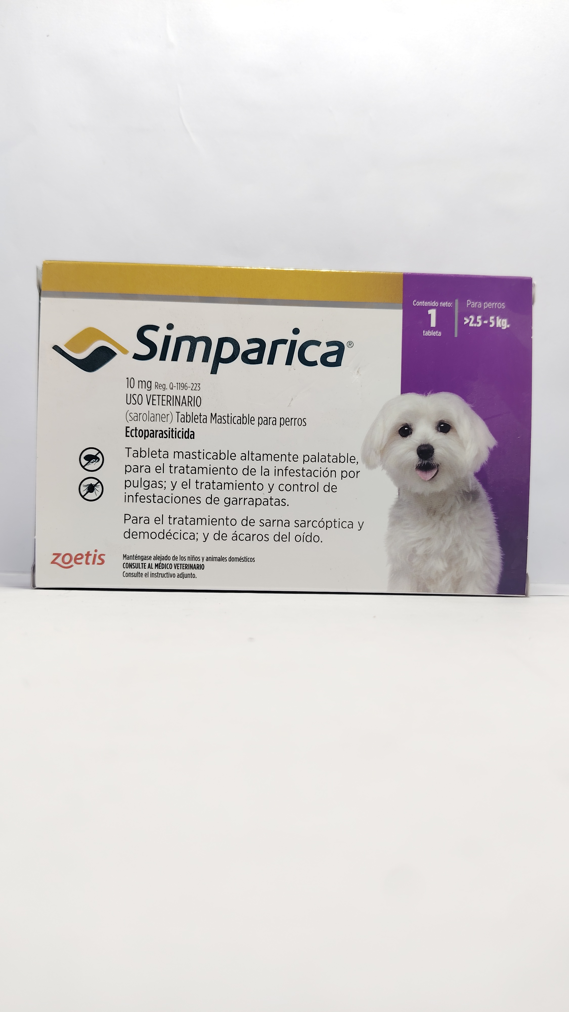 SIMPARICA PERRO 2.5 A 5 KG