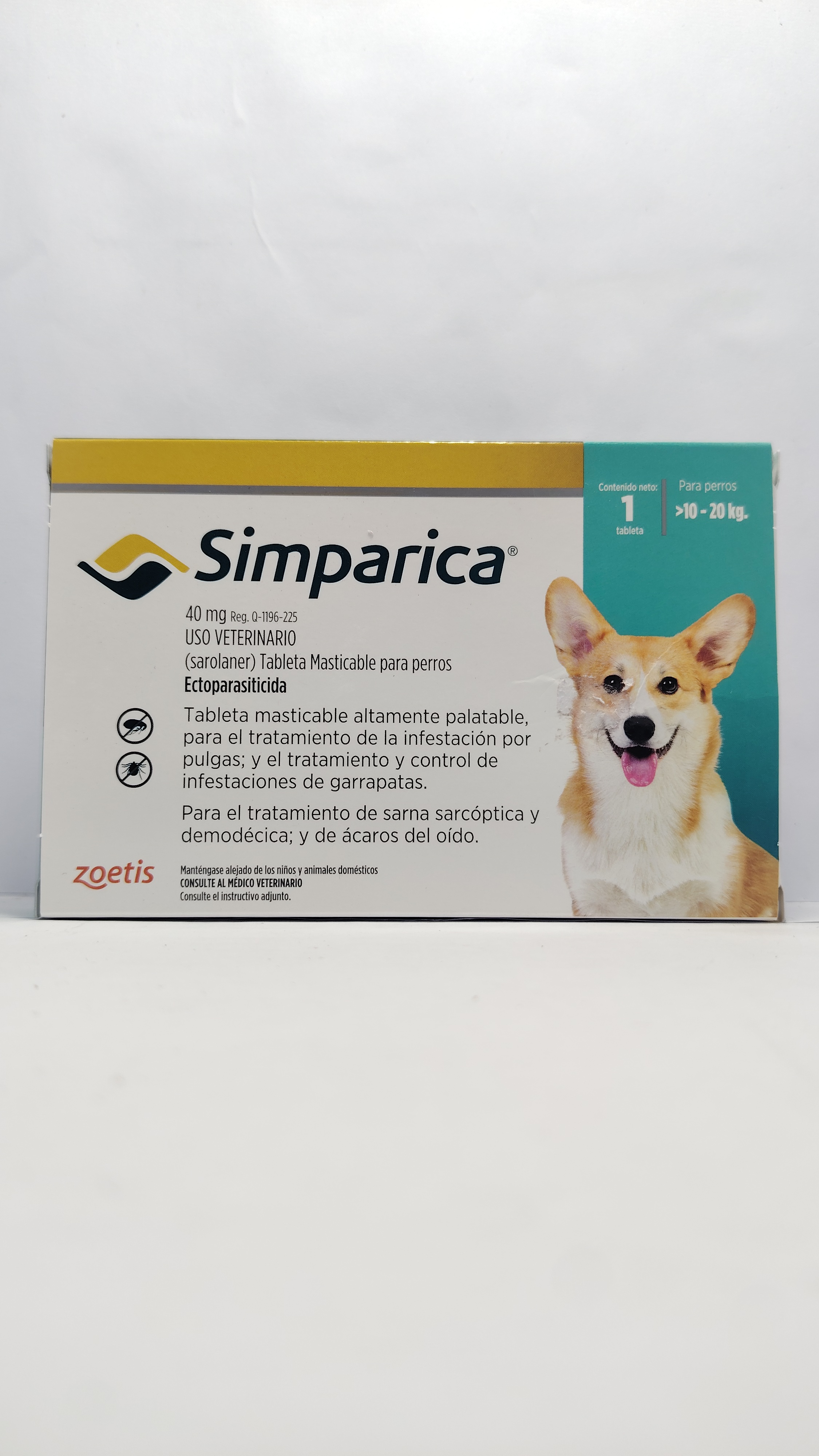 SIMPARICA PERRO 10 A 20 KG