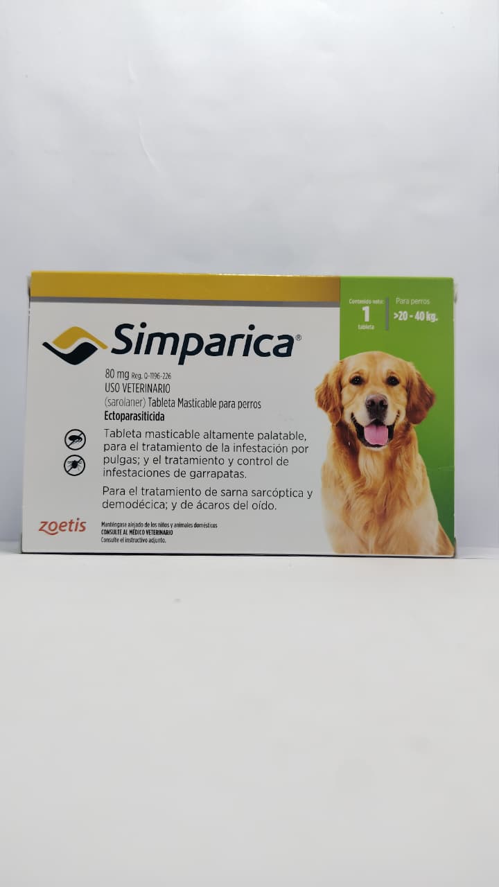 SIMPARICA PERRO 20 A 40 KG