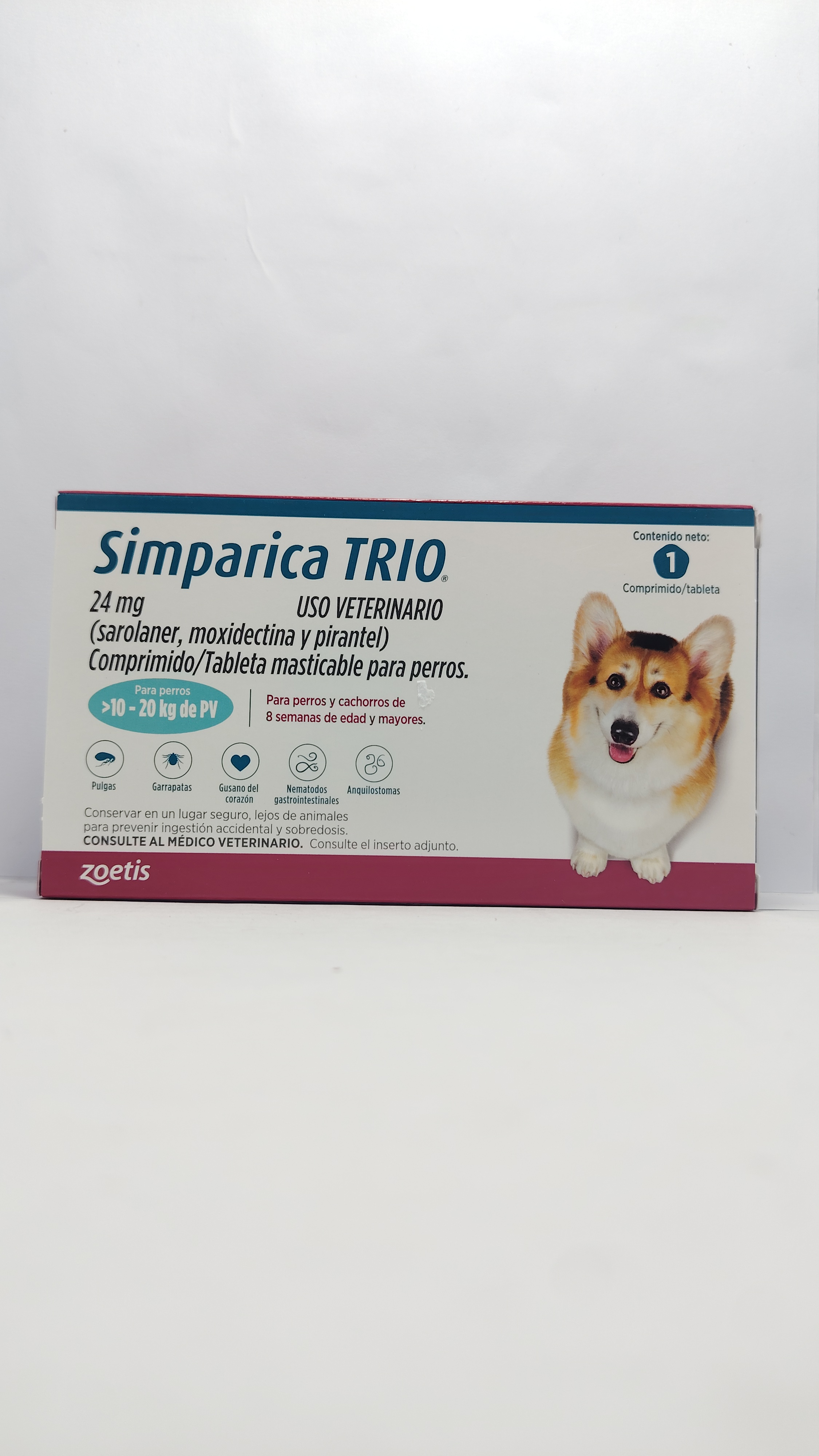 SIMPARICA TRIO PERRO 10 A 20 KG