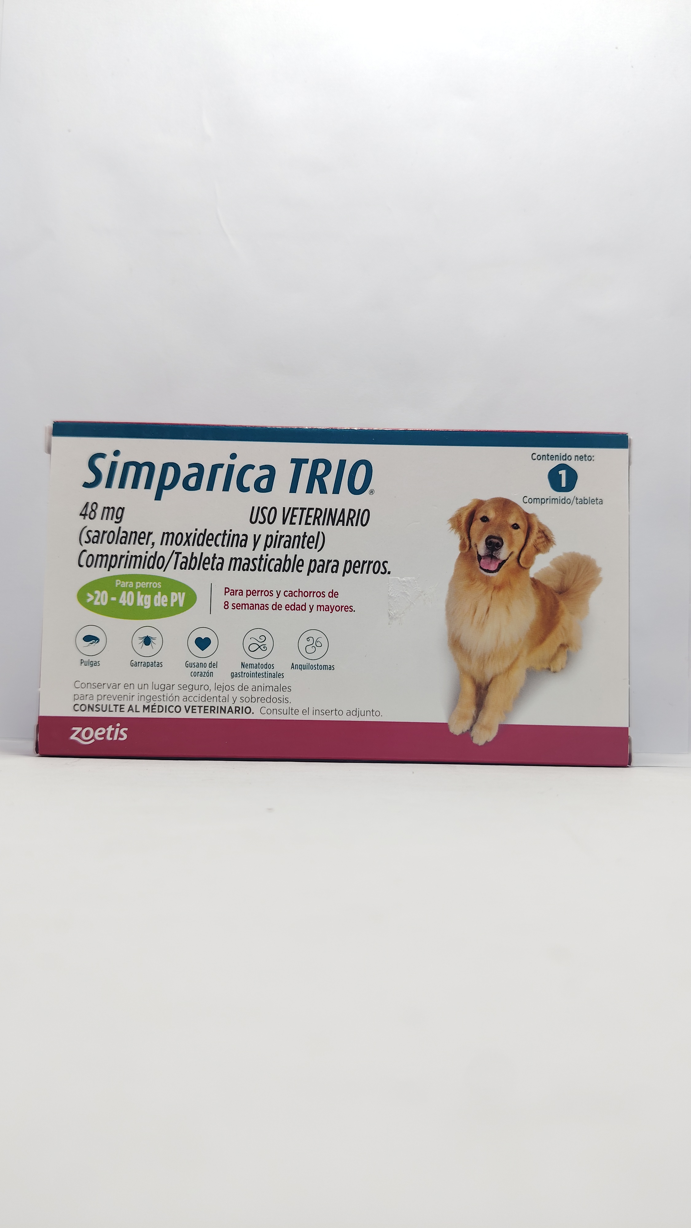 SIMPARICA TRIO PERRO 20 A 40 KG